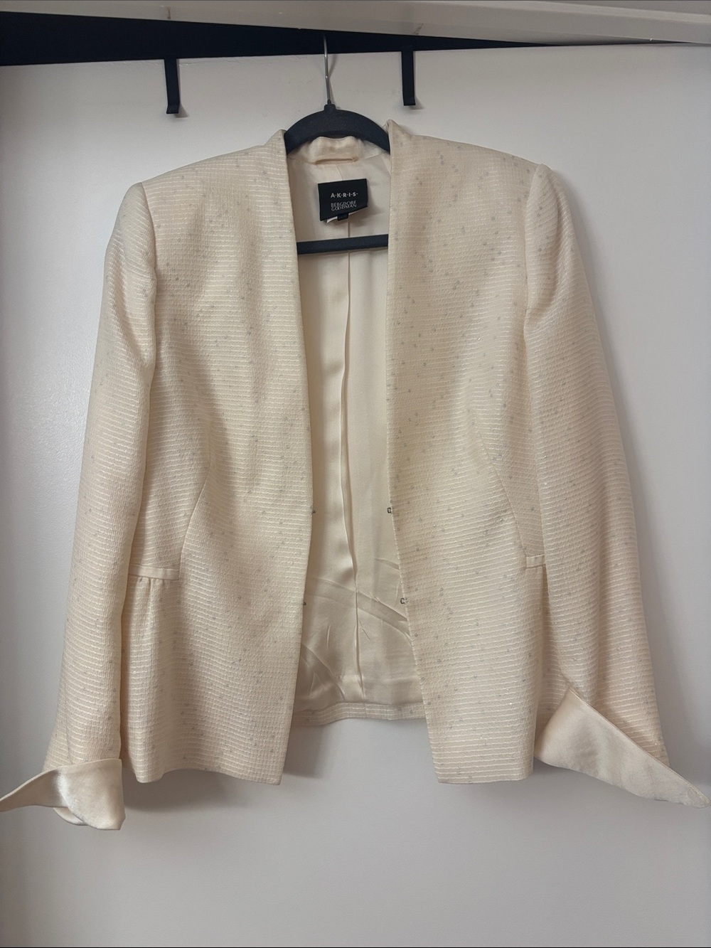 Akris Ivory Open-Front Evening Blazer
